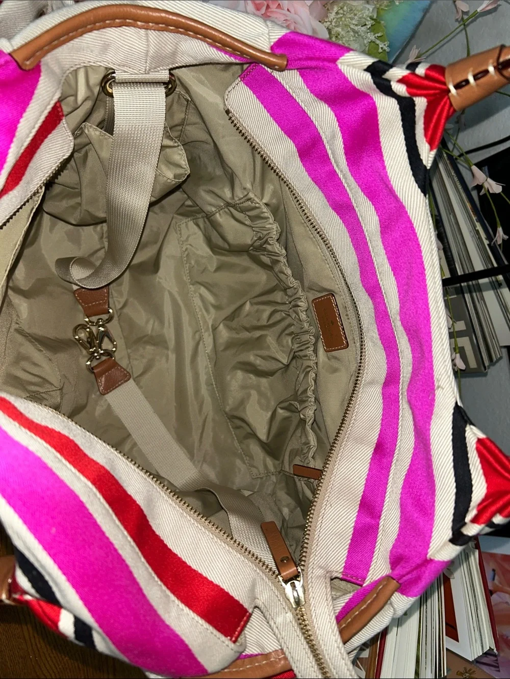 Kate Spade Oak Island Stripe Stevie diaper bag